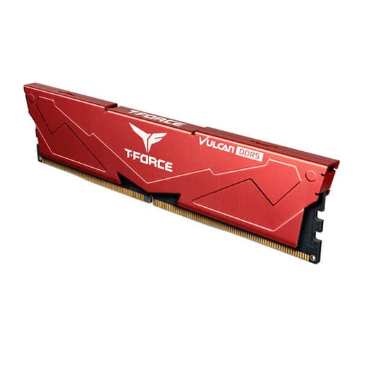 TeamGroup T-Force Vulcan 16GB (16GBx1) DDR5 5200MHz RAM (Red)