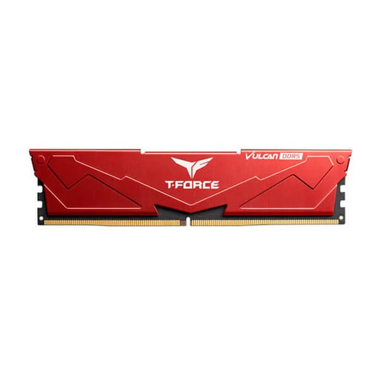 TeamGroup T-Force Vulcan 16GB (16GBx1) DDR5 5200MHz RAM (Red)