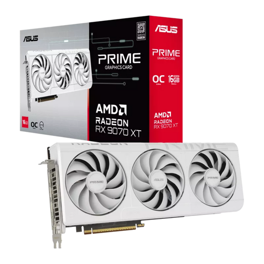 ASUS PRIME Radeon RX 9070 XT OC White Edition 16GB AMD Graphic Card