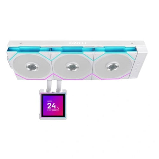 LIAN LI Hydroshift II LCD-S 360 TL 360mm CPU Liquid Cooler ( White ) ( With LCD Display )