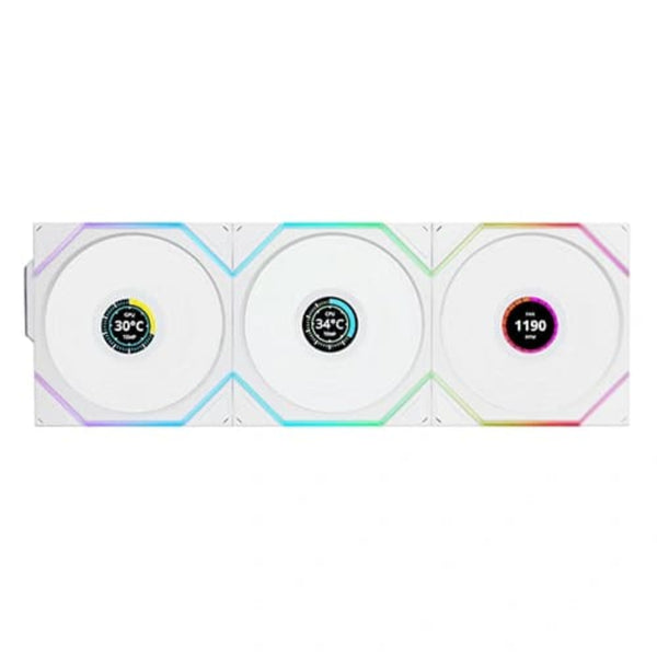 Lianli UniFan TL120　ホワイト Buy LIAN LI Uni Fan TL120 120mm LCD Wireless ARGB Cabinet Fan