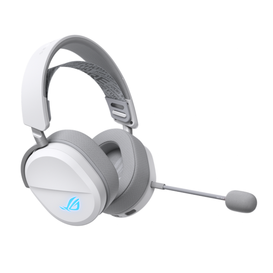 ASUS ROG Pelta Tri-Mode RGB Wireless Gaming Headphones ( White ) ( PC / Mac / PS / Nintendo Switch / Android / IOS ) ( ASUS ROG Pelta )