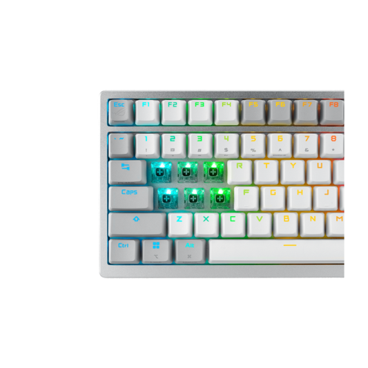 ASUS ROG Azoth 75% Mechanical RGB Tri-Mode Wireless Gaming Keyboard ( White ) ( ROG NX mechanical switches )