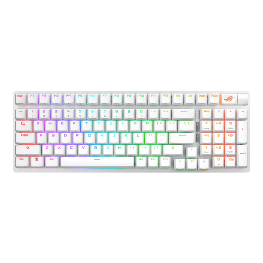 ASUS ROG STRIX Scope II 96% Mechanical RGB Tri-Mode Wireless Gaming Keyboard ( White ) ( ROG NX mechanical switches )