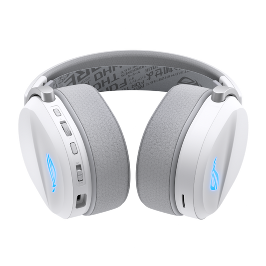 ASUS ROG Pelta Tri-Mode RGB Wireless Gaming Headphones ( White ) ( PC / Mac / PS / Nintendo Switch / Android / IOS ) ( ASUS ROG Pelta )