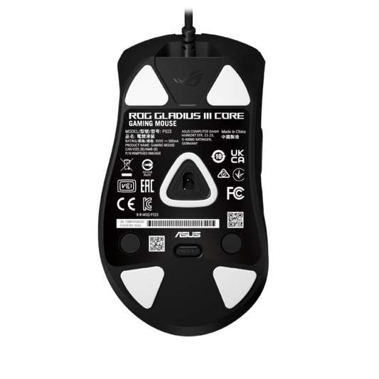 ASUS ROG Gladius III Core RGB Wired Ergonomic Gaming Mouse ( 12000DPI / 6 Macro Buttons ) ( Black )