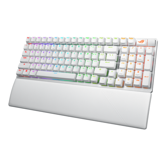 ASUS ROG STRIX Scope II 96% Mechanical RGB Tri-Mode Wireless Gaming Keyboard ( White ) ( ROG NX mechanical switches )