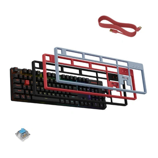 DAWG Highkey 685 Full Size Wired Mechanical Gaming Keyboard ( Black ) ( Blue Glacier Switch )