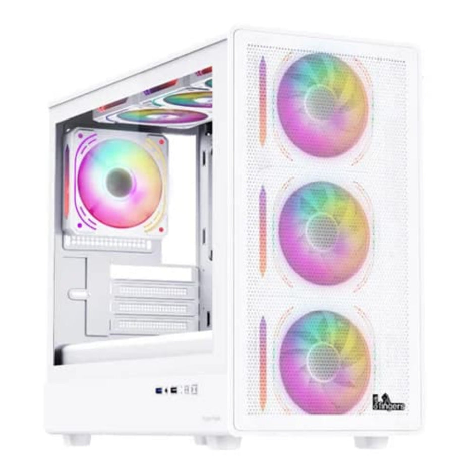 Buy FINGERS HyperHawk RGB MATX Mini Tower Cabinet ( White ) | Elitehubs ...