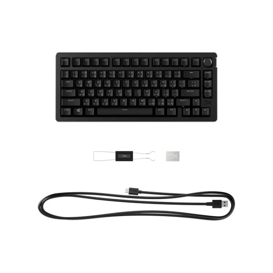 HYPERX Alloy Rise 75% RGB Wired Mechanical Gaming Keyboard ( Black ) ( Linear Red ) ( 7G7A4AA#ABU )