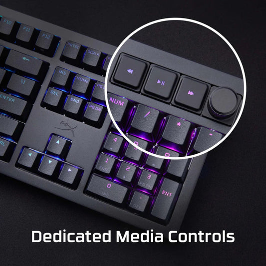 HYPERX Alloy Rise Full Size Wired RGB Mechanical Gaming Keyboard ( Black ) ( Linear Red )