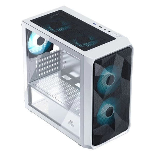 Ant Esports ICE-100 Air Mini Mesh (M-ATX) Mini Tower Cabinet (White)