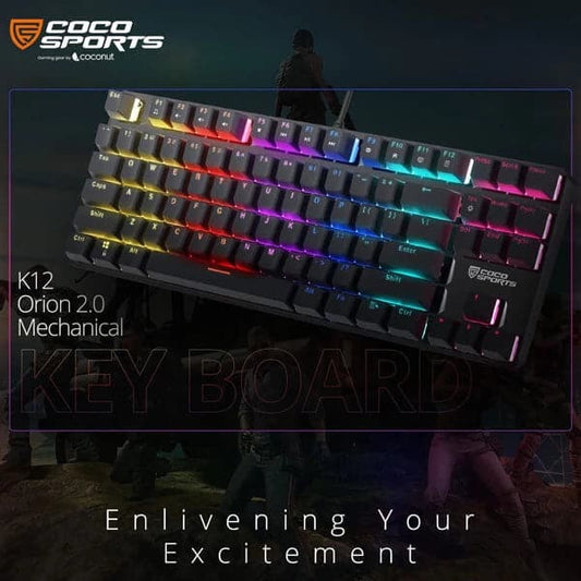 Coconut K12 Orion Tenkeyless Mechanical Gaming Keyboard Red Switches