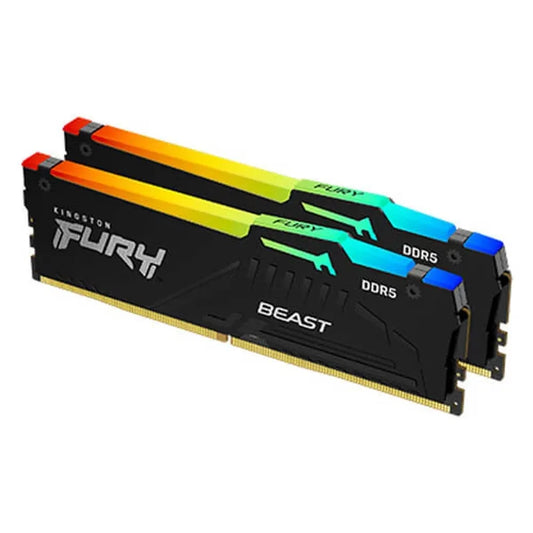 KINGSTON Fury Beast RGB XMP 64GB ( 32GBx2 ) DDR5 6000MHz RAM (Black)