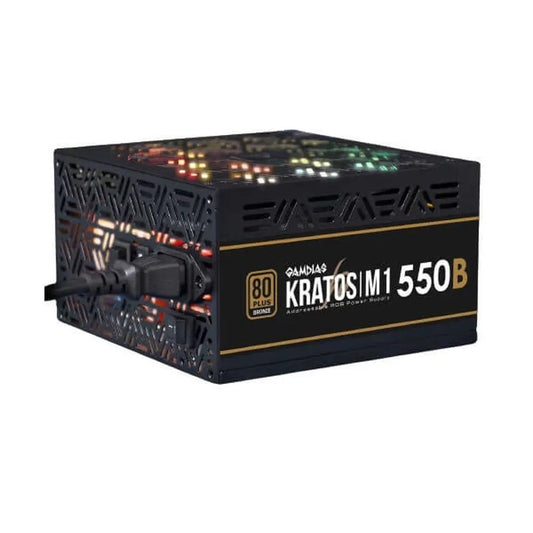 GAMDIAS Kratos M1-550B 550W RGB 80+ Bronze Non Modular Power Supply