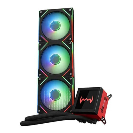 DAWG L360 ARGB 360mm CPU Liquid Cooler ( Black ) ( With LCD Display )