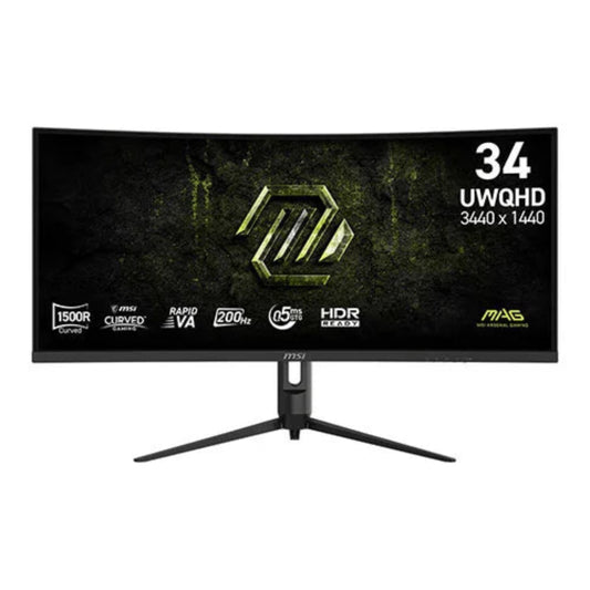 MSI MAG 342CQRF E20 34 Inch 2K UWQHD 200Hz VA Panel 110% SRGB 0.5MS Adaptive Sync Curved Gaming Monitor