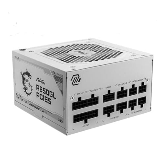 MSI MAG A850GL 850W 80+ Gold ATX 3.1 Fully Modular Power Supply ( White )