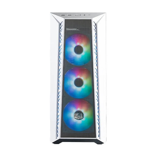 COOLER MASTER MasterBox 520 Mesh ARGB EATX Mid Tower Cabinet (White)