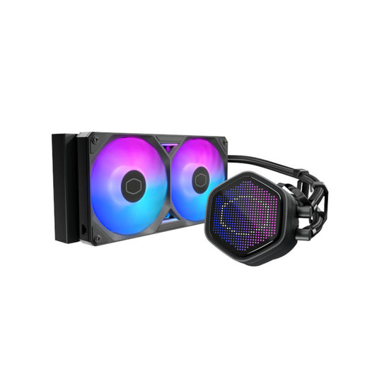 COOLER MASTER Master Liquid Atmos II Pixel 240mm ARGB CPU Liquid Cooler ( Black ) ( With LCD Display )