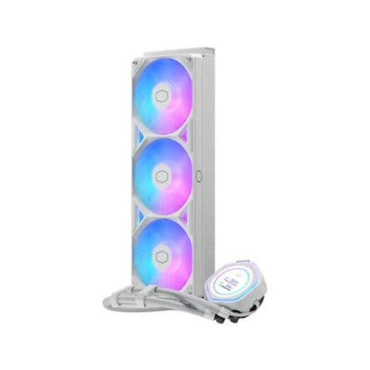 COOLER MASTER Master Liquid Atmos II 360mm ARGB CPU Liquid Cooler ( White ) ( With LCD Display )