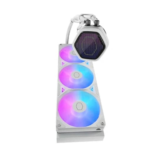 COOLER MASTER MasterLiquid Atmos II Pixel LED 360mm ARGB CPU Liquid Cooler ( White )