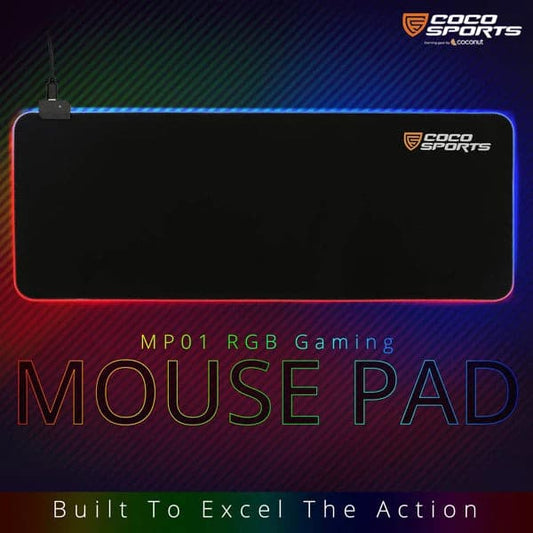 COCONUT MP01 RGB Large Extended Black Mousepad