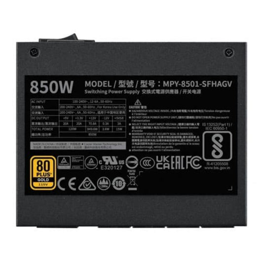 COOLER MASTER V SFX 850 80+ Gold Fully Modular ATX 3.1 SMPS Power Supply (850 W)