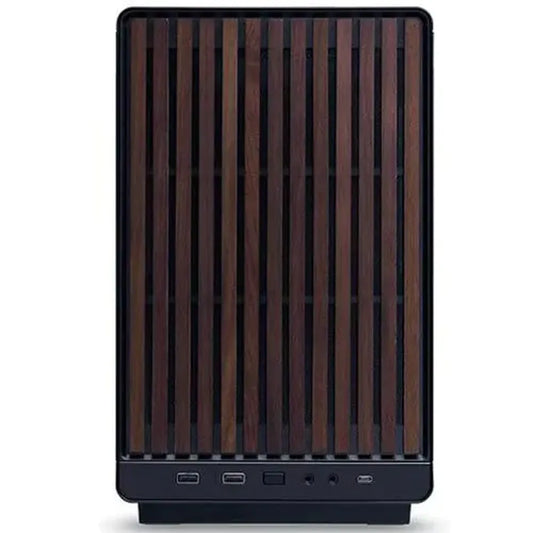 LIAN LI DAN-A3 MATX Mini Tower Cabinet (Wood Edition) (Black) 