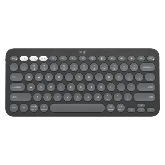 LOGITECH Pebble Keys 2 K380s 60% Membrane Wireless Gaming Keyboard ( Graphite ) ( Membrane Switches ) ( 920-011753 )