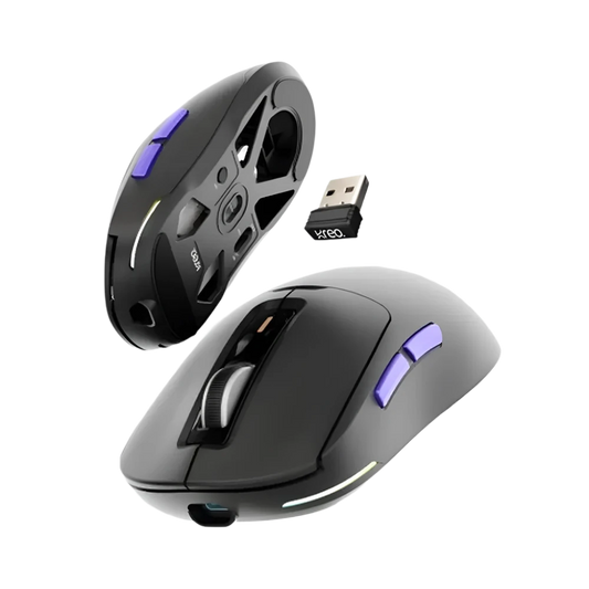 KREO Pegasus Ultra Light Wireless Ambidextrous Gaming Mouse ( 26000DPI / 6 macro Buttons ) ( Black)