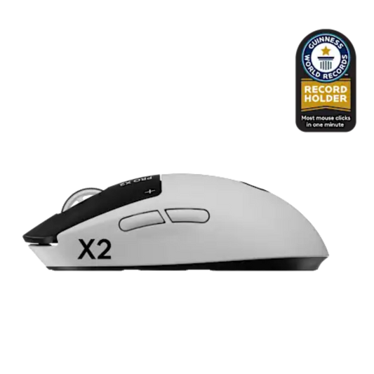 LOGITECH Pro X2 Superstrike Lightspeed Ambidextrous Wireless Gaming Mouse ( 44000 DPI / 5 Macro Buttons ) ( Lunar Eclipse )