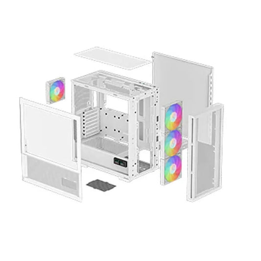 DEEPCOOL CH560 Digital Mesh ARGB EATX Mid Tower Cabinet (White)