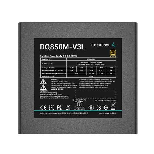 Deepcool DQ850M-V3L 80+ Gold Fully Modular Power Supply (850W)