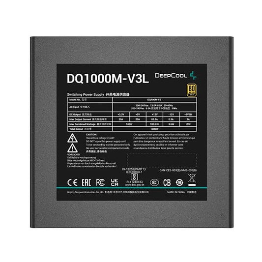 Deepcool DQ1000M-V3L 80+ Gold Fully Modular Power Supply (1000 W)