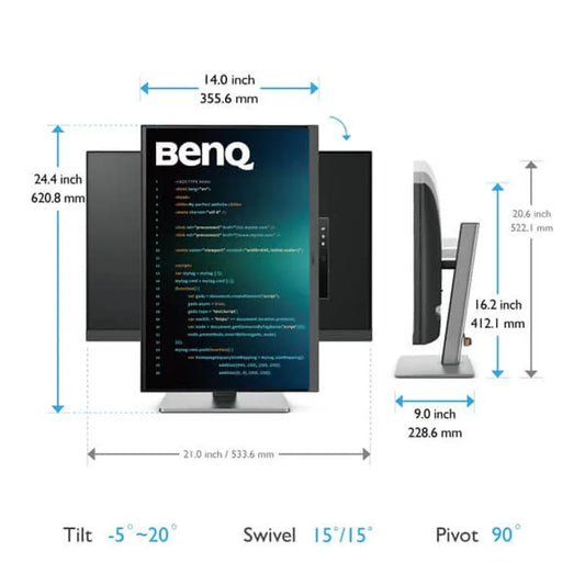 BENQ RD240Q 24Inch QHD 60Hz IPS Panel 5MS IPS Professional Monitor