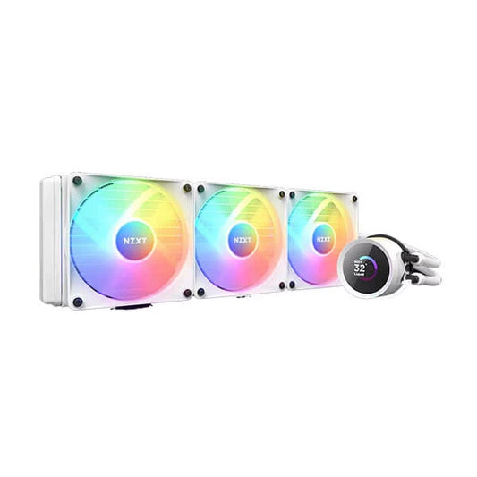 NZXT Kraken 360mm RGB CPU Liquid Cooler (with LCD Display) (White)