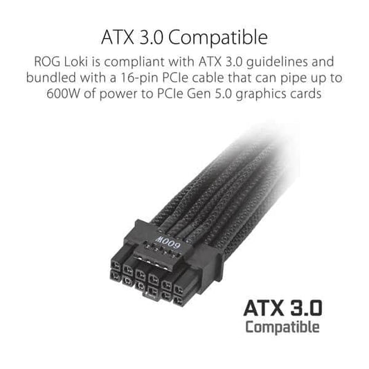 Asus ROG Loki SFX-L 850W ATX 3.0 80+ Platinum Fully Modular Power Supply (850W)