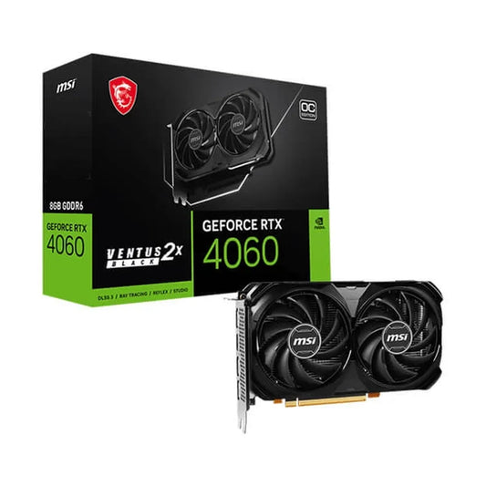 MSI GeForce RTX 4060 Ventus 2X Black OC 8GB Nvidia Graphic Card