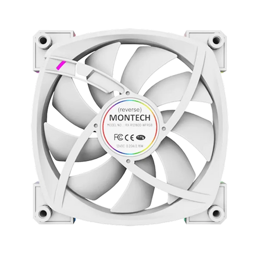 MONTECH RX120 PWM 120mm ARGB Cabinet Fan (White) (Single Pack)