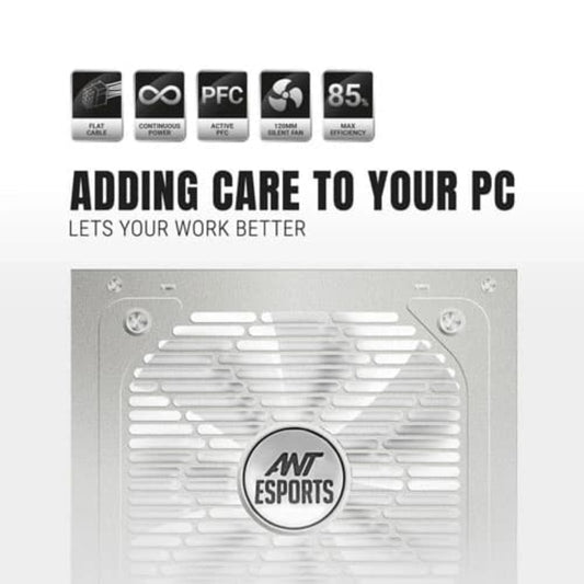 ANT ESPORTS RX550 550W 80+ Bronze Non Modular ATX 2.0 Power Supply ( 550W ) ( White )