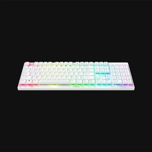 Razer DeathStalker V2 Pro Wireless Gaming Keyboard Low-Profile (Clicky Optical Purple Switches) White
