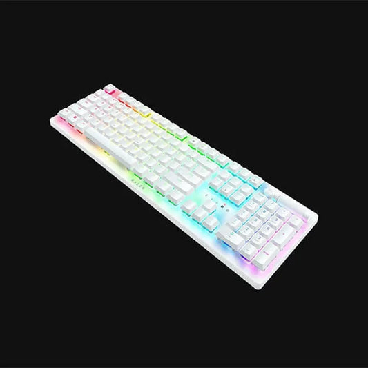 Razer DeathStalker V2 Pro Wireless Gaming Keyboard Low-Profile (Clicky Optical Purple Switches) White