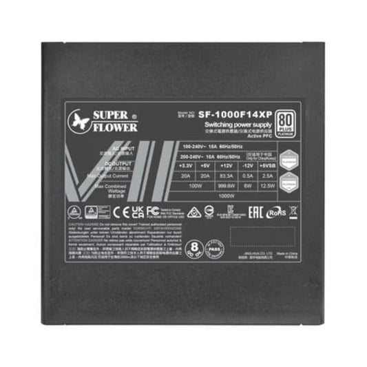 SUPER FLOWER Leadex VII 1000W 80+ Platinum Pro Fully Modular ATX 3.1 Power Supply ( 1000W ) ( Black )
