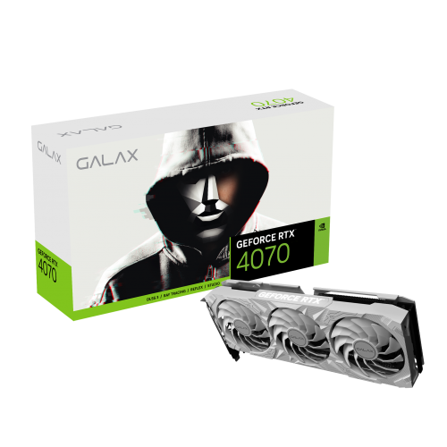 GALAX GeForce RTX 4070 1-Click OC White 3X 12GB Graphics Card