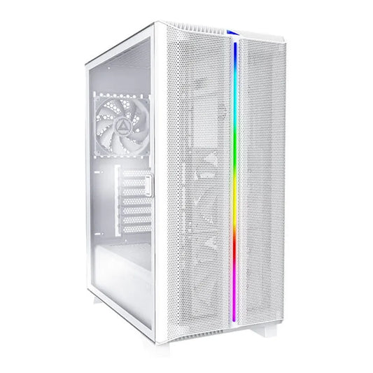 MONTECH Sky One Lite Mesh ARGB ATX Mid Tower Cabinet (White)