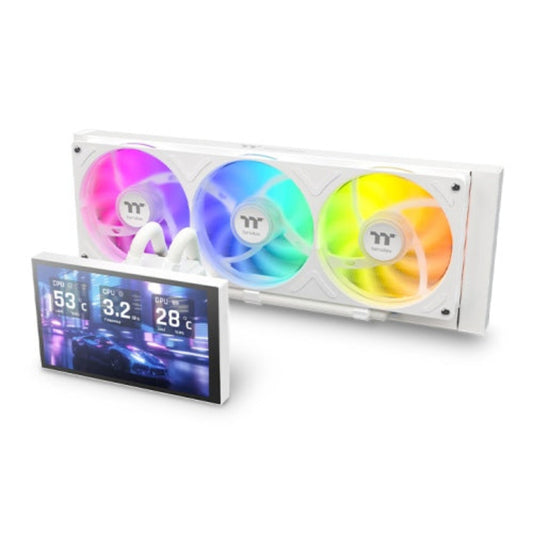 THERMALTAKE ST360 Ultra ARGB 360M CPU Liquid Cooler ( White ) ( With 7 inch LCD Display )