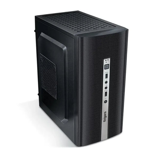 FINGERS Turbo-Mini With SMPS M-ATX Mini Tower Cabinet (Black)