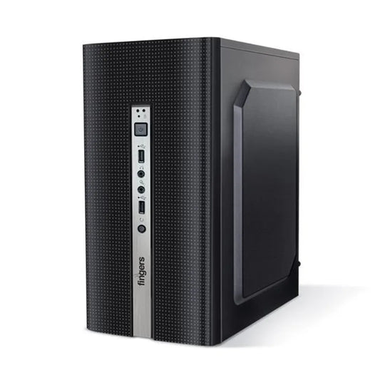 FINGERS Turbo-Mini With SMPS M-ATX Mini Tower Cabinet (Black)