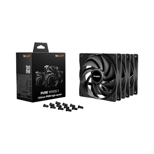 BE QUIET Pure Wings 3 120mm Non-RGB PWM High Speed Cabinet Fan ( Black ) ( Single Pack )